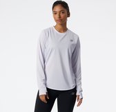 New Balance Accelerate LS Dames Sportshirt - White/Print - Maat M