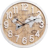 Wooden Wall Clock Worldmap Dia70*4.5cm