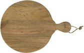 Tapasplank  - houten broodplank met touw  - 30 cm rond - Trendy