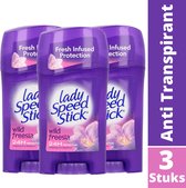 Lady Speed Stick Wild Freesia Deodorant Stick - 48H Anti Transpirant Deo Stick - Anti Witte Strepen - Bestverkochte Deodorant Vrouw - 3X45g