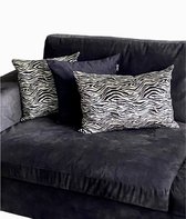 Zippi Design Zebra Art SET Sierkussens 40 x 60 cm groot, 2 keer 45 x45 cm Luxe (veren vulling) kleur zwart wit zebra motief