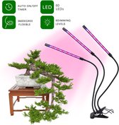 4 Armige Grow Groei Klemspot Bloeilamp 4 Lamps Kweeklamp LED Strip Kweeklamp LED voor planten - Moestuin - Automatische Timer - Plantenverzorging - Full Spectrum Rood (620-630nm)/B