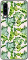 Geschikt voor Huawei P30 hoesje - Bladeren - Ananas - Patronen - Siliconen Telefoonhoesje