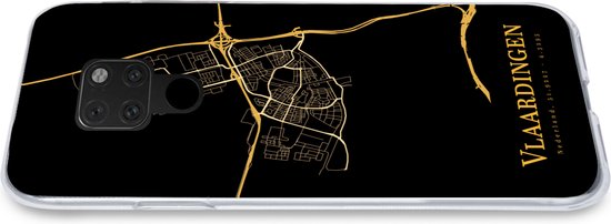 Coque Huawei P40 Lite - Vlaardingen - Carte - Or - Coque de téléphone en Siliconen