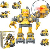 Transformers Constructie Speelgoed 133-delig Bouwpakket - 5 Autobots ombouwen tot 1 Super Robot - Sinterklaas Cadeau