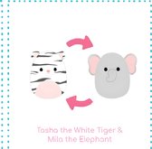 Squishmallow Knuffel Flip-O-Mallow - 12.5CM - Tasha the white Tiger & Mila the Elephant
