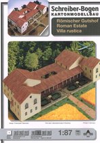 bouwplaat/modelbouw in karton, Gebouwen : Romeinse villa Rustica, schaal 1:87