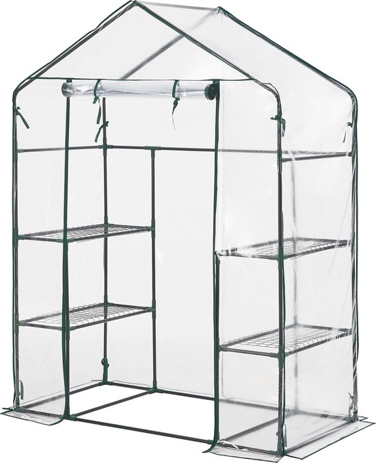 Tuinkas Hoorn – 4 planken – 140x73x195 cm – transparant