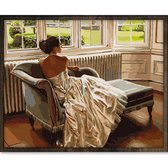 Eagle® Diamond Painting Volwassenen - Dame in Prachtige Jurk - 50x40cm - Vierkante Steentjes