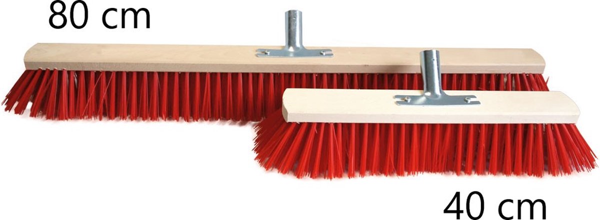 Goedkoopste Bezem - Stalbezem - 80 cm - Zonder steel - Straatbezem - Kunststof haren - Buitenbezem