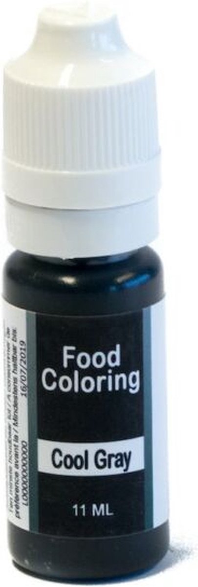 Kleurstof voor chocolade - 11 ml - grijs