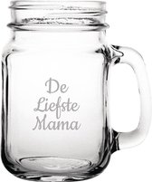 Gegraveerde Drinkglas 45cl met schroefdeksel De Liefste Mama