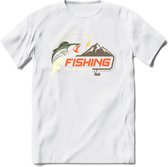 Fishing Club - Vissen T-Shirt | Grappig Verjaardag Vis Hobby Cadeau Shirt | Dames - Heren - Unisex | Tshirt Hengelsport Kleding Kado - Wit - L