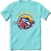 Time To Relax - Vissen T-Shirt | Grappig Verjaardag Vis Hobby Cadeau Shirt | Dames - Heren - Unisex | Tshirt Hengelsport Kleding Kado - Licht Blauw - XL