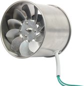 Afzuiging voor Keuken & Badkamer - Muur Ventilator - Ventilatierooster  - Afzuigventilator - Inbouw - 100 m - Zilver