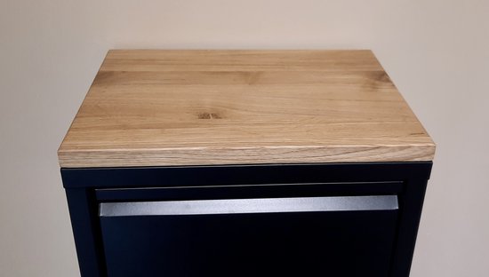 Poubelle - tri des déchets - 3 compartiments - 48L au total - panneau chêne-noir