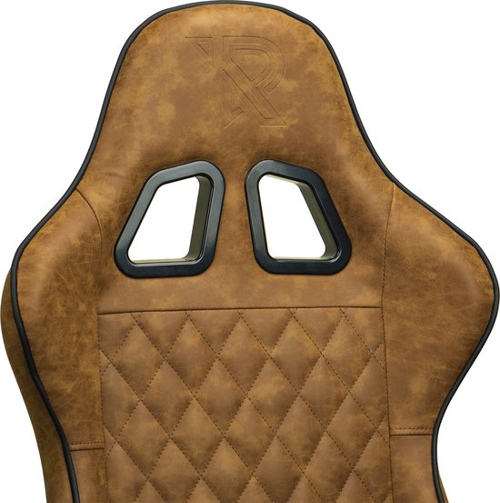 Ranqer Felix Office – Bureaustoel – Ergonomisch – Verstelbaar – PU Leer – Bruin / Tan