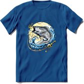 Vissen T-Shirt | Grappig Verjaardag Vis Hobby Cadeau Shirt | Dames - Heren - Unisex | Tshirt Hengelsport Kleding Kado - Donker Blauw - L