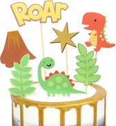 Taart Decoratie - Dinosaurus - Taarttopper - Set - Roar