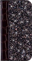 Samsung Galaxy Note 10 Plus Hoesje - Mobigear - Croco Glitter Serie - Kunstlederen Bookcase - Zwart - Hoesje Geschikt Voor Samsung Galaxy Note 10 Plus