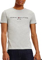 Tommy Hilfiger - Logo T-shirt Grijs - XL - Modern-fit