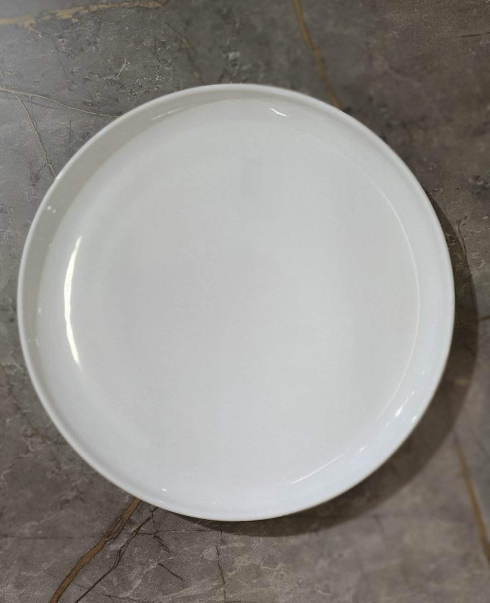 Witte Serveerbord - 26.5 cm - Set van 6 - Ceramiek