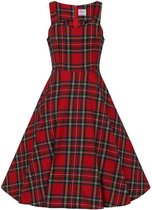Dancing Days Flare jurk -S- TARTAN GIRL Rood
