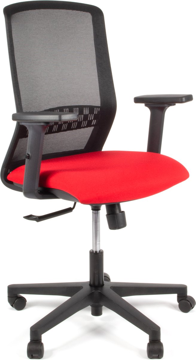 Linea Tekna 01 - Bureaustoel - Ergonomisch EN1335 - Multi verstelbaar- Zwart/Rood