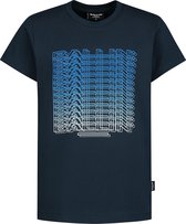 Ballin Amsterdam -  Jongens Slim Fit   T-shirt  - Blauw - Maat 128