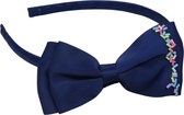 Jessidress® Diademen Meisjes Haar diadeem met elegante strik Haarband - Donker Blauw