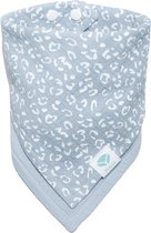 Yuuls bandana slabbetje panterdessin baby blauw