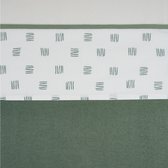 Meyco Baby Block Stripe ledikant laken - forest green - 100x150cm