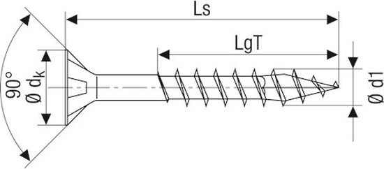 SPAX R 88091 Senkkopf/T-STAR TG 191010501003 Vis à bois 5 mm 100 mm Torx, 6 pans intérieurs ronds acier étamé par galva