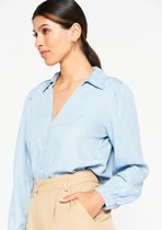 LOLALIZA Tencel jeanshemd - Blauw - Maat 34