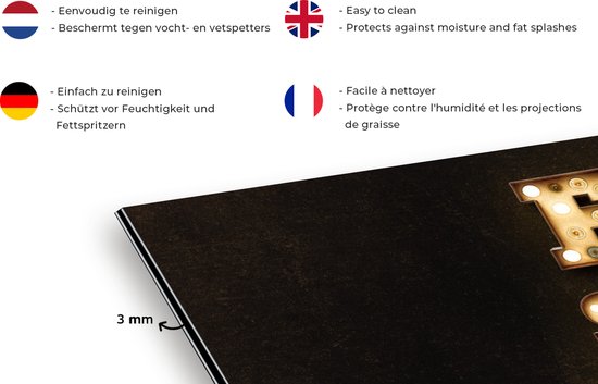 Spatscherm keuken 90x45 cm - Kookplaat achterwand Gaming - Games - Quotes - Spreuken - Eat sleep game repeat - Muurbeschermer - Spatwand fornuis - Hoogwaardig aluminium