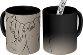 Magische Mok - Foto op Warmte Mok - Romantisch - Liefde - Line art - 350 ML - Uitdeelcadeautjes