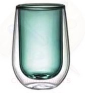 Perotti – Dubbelwandige Glas – 300 ML – Turquoise – 1 Stuk