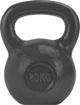 Kettlebell RYZOR 20 kg - Fonte - Crossfit - Boot Camp - Poids - Fonte solide - Haltère boule - Fitness - Poids - 4 kg - Intérieur et extérieur - Haltères et poids - Fitness et entraînement - - Appareils de musculation - Grijs fonte