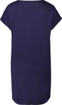 Hunkemöller Dames Nachtmode Nachthemd ronde hals  - Blauw - maat XS/S
