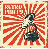 Retro Wenskaart Retro Party Record Player