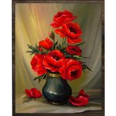 Eagle® Diamond Painting Volwassenen - Prachtige Bloemen - 50x40cm - Ronde Steentjes