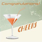 Retro Wenskaart Congratulations Cheers