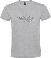 Grijs  T shirt met  "Bad Boys" print Zilver size S