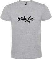 Grijs  T shirt met  "Bad Boys" print Zwart size XS