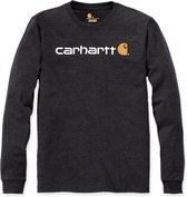 Carhartt 104107 Core Logo Longsleeve T-Shirt - Relaxed Fit - Carbon Heather - L