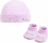 Soft Touch - Baby Geschenkset - Mutsje & Slofjes - Princess - Newborn - Maat 50/56