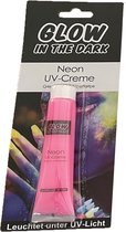 Glow in the Dark verf - roze - UV creme - neon party