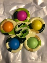 Fidget- Simple Dimple - Popit - Spinner- groen leger kleur - TikTok