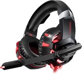Onikuma K2 Pro Gaming Headset met Microfoon Rood - PC + PS4 + PS5 + Xbox One + Xbox Series