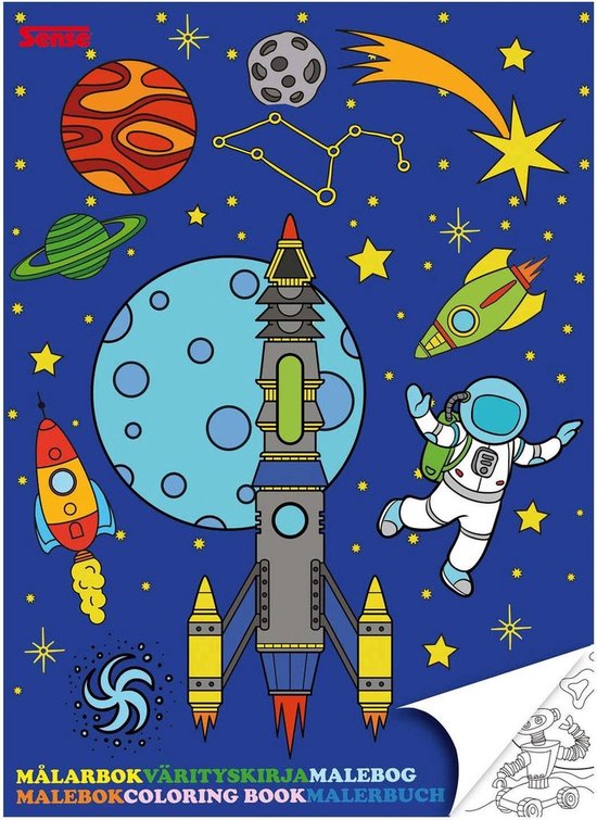 Brood Vernietigen Sluiting Stoer jongens kleurboek ruimte / space / heelal om te kleuren / tekenen met  planeten,... | bol.com